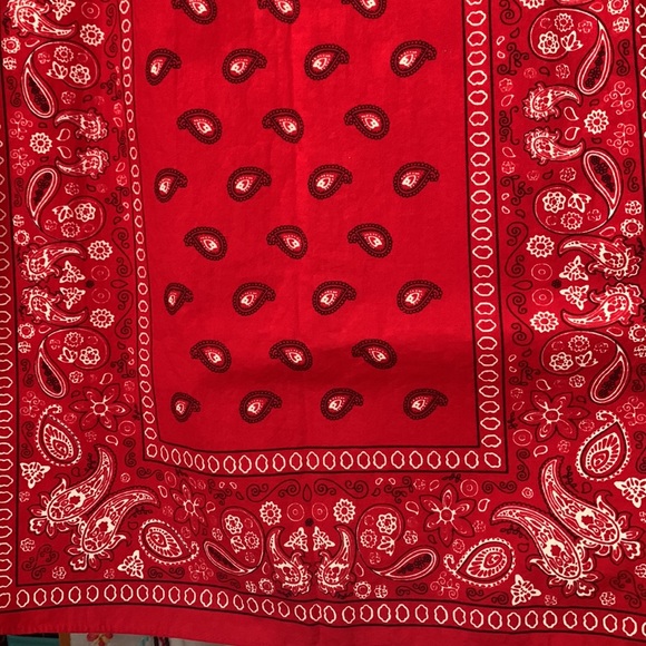J. Crew Red Paisley Bandana Scarf - Picture 2 of 3